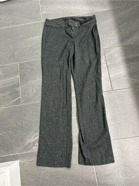 Ann Taylor Wide-Leg Speckled Dress Pants - Charcoal
